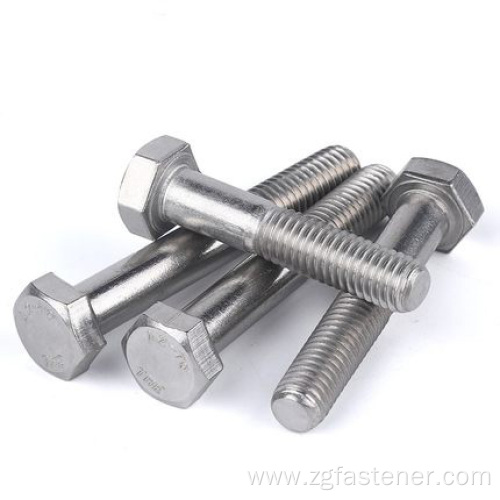 Stainless Steel Hex Bolt and Nut Hex bolts DIN931 Half Thread